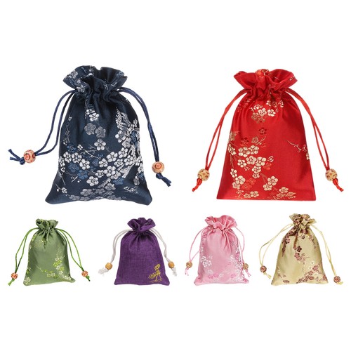 6pcs silk bag 4x5 - 6, colors