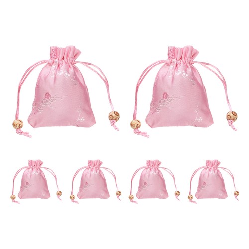 6pcs 3x4 inch silk drawstring - 6pcs,