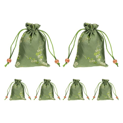 6pcs silk bag with lanyard - silk,