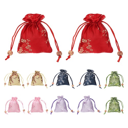 12pcs silk drawstring bag 3x4 - 12pcs,