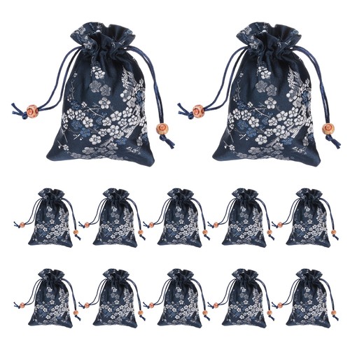 12pcs silk bag 4x5 blue - 4x5.5",